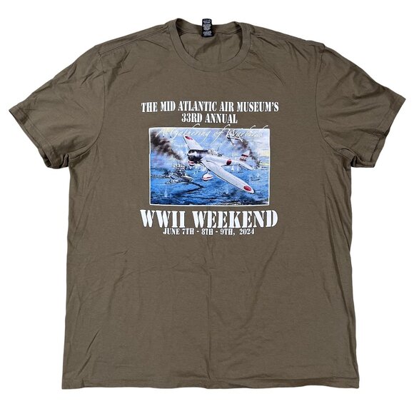 Mid Atlantic Air Museum 33rd Annual World War 2 Weekend T-Shirt Size XXL - Picture 1 of 5